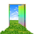 Open door leading to summer