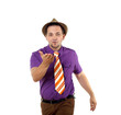 young happy man in bright colour wear young happy man in bright colour wear