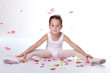 Young ballerina exercising