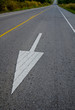 arrow symbol traffic one the road