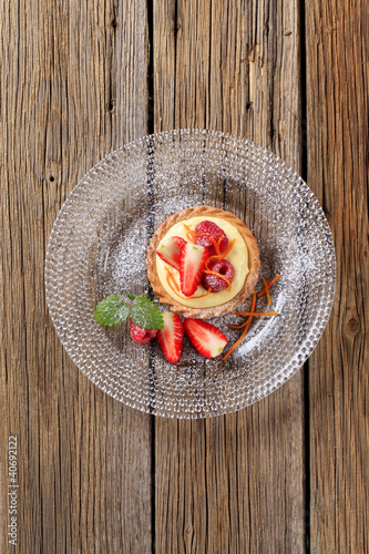 Photo: Custard tart with fruit Custard tart with fruit
