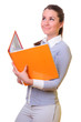 Businesswoman with folder