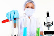 Female scientist in a chemistry laboratory Female scientist in a chemistry laboratory