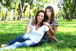 Photo: Mother with her daughter in summer park Mother with her daughter in summer park