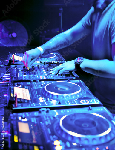 Photo: Dj mixes the track Dj mixes the track