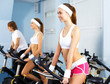 Young woman doing sport in gym