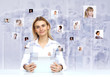 Young businesswoman making presentation