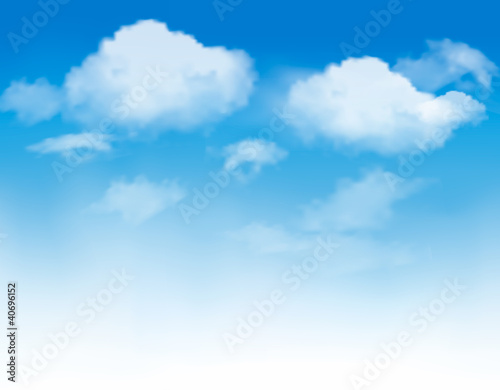 Vektor: White clouds in a blue sky. Sky background. Vector White clouds in a blue sky. Sky background. Vector