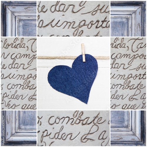 Photo: Glückwunschkarte mit Herz - Shabby Chic Glückwunschkarte mit Herz - Shabby Chic