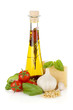 Olive oil, cherry tomatoes, basil, garlic and parmesan Olive oil, cherry tomatoes, basil, garlic and parmesan