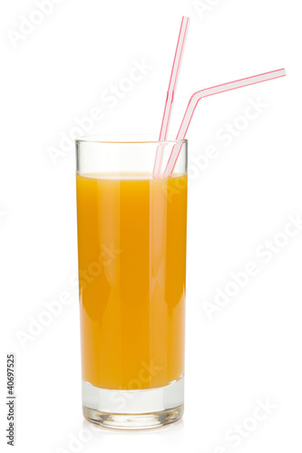 Photo: Peach juice in a glass Peach juice in a glass