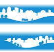 ville écologique sur fond bleu ville écologique sur fond bleu