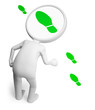 Man and traces