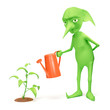 Elf and plant