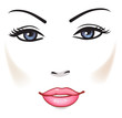 Beauty Woman Face, Beautiful Girl Vector Portrait