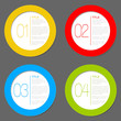 One two three four - vector progress icons One two three four - vector progress icons