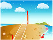 Net On Beach and seashell
