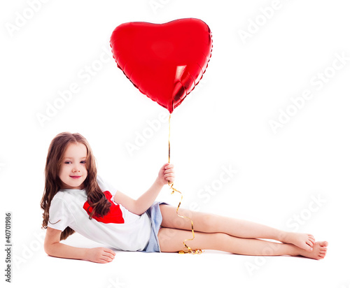 Foto: girl with a balloon girl with a balloon