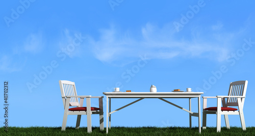 Illustration: Breakfast outdoor Breakfast outdoor