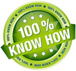 Button Banner "100 % Know How" grün