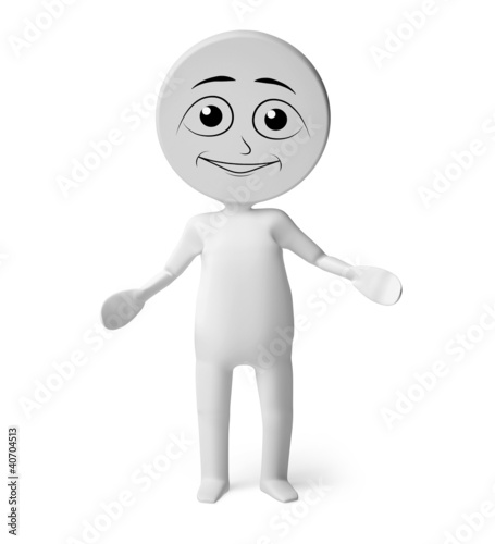 Illustration: Small man with a smile Small man with a smile