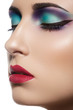 Beauty portrait of attractive model face with bright visage