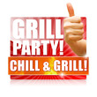 Grillparty! Chill & Grill! Button, Icon