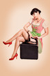pin up girl im Dirndl