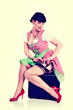 pin up girl im Dirndl