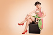 pin up girl im Dirndl