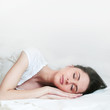 portrait of a beautiful young girl sleeping