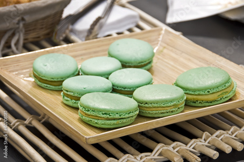 Photo: Macarons au matcha, thé vert japonais Macarons au matcha, thé vert japonais