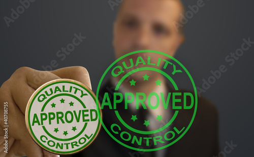 Photo: Quality control approved Quality control approved