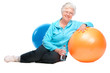 senior woman in gym senior woman in gym