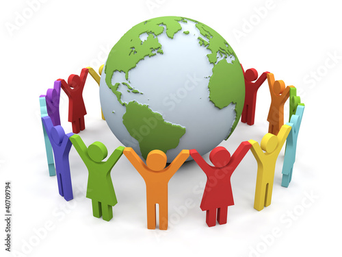 Illustration: World partnership. 3d image isolated on white background. World partnership. 3d image isolated on white background.