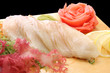 sashimi izumitai on a board closeup