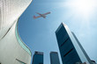 airplane in business center airplane in business center