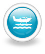 Light Blue Icon "Sea Plane"