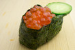 Japanese sushi ikura, traditional japanese food Japanese sushi ikura, traditional japanese food