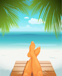 Legs on beach