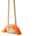 Sushi with chopsticks