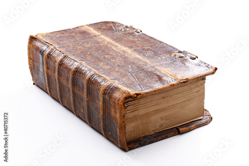Photo: old leather bound bible old leather bound bible