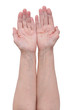 Palm of an elderly man