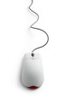 Plastic optical computer mouse on white background