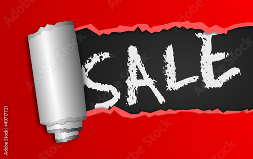 Vektor: Karte Papierrolle Sale Karte Papierrolle Sale