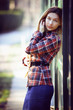 Photo: Beautiful elegant woman posing outdoor Beautiful elegant woman posing outdoor