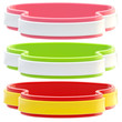 Set of three glossy coat tapes isolated