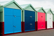 Brighton UK four beach huts