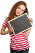 Girl with blackboard