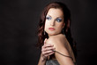 brunette in long dress brunette in long dress